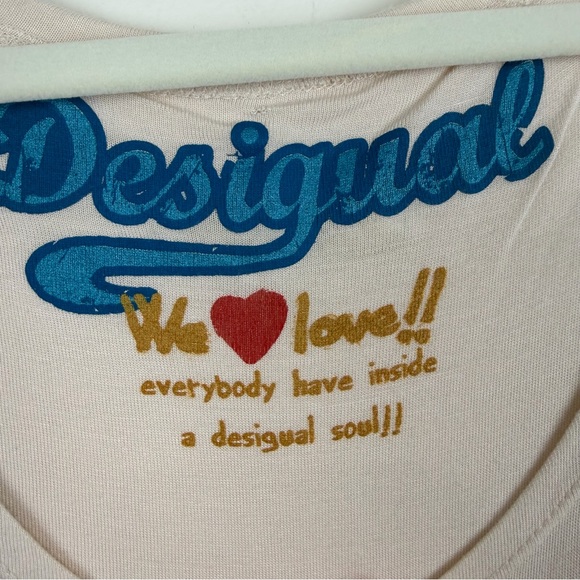 Desigual Blue Lace Print Cap Sleeve Dress Boho Core Y2K Festival M - Picture 4 of 5